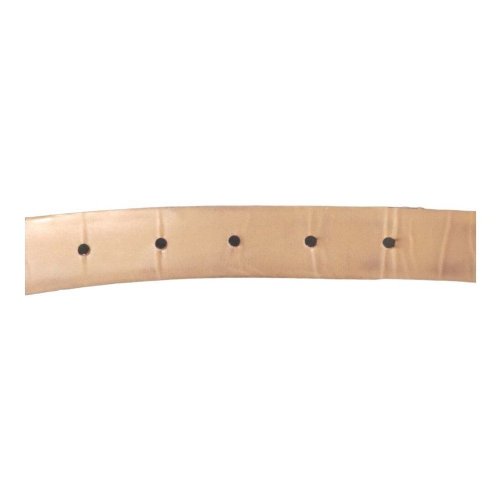 Leather Belt Python Print Tan/Beige Black Size M Leather Thin Belt Animal Print - Picture 6 of 8